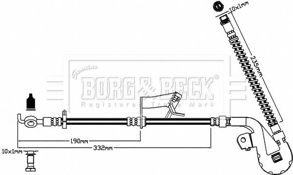 BORG & BECK stabdžių žarnelė BBH8190